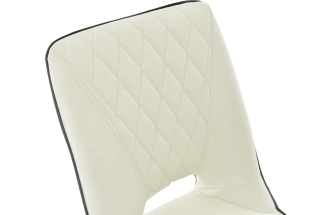 Стул Эльзас, мягкий, батлер 08, нитро блэк, экокожа, каркас хром