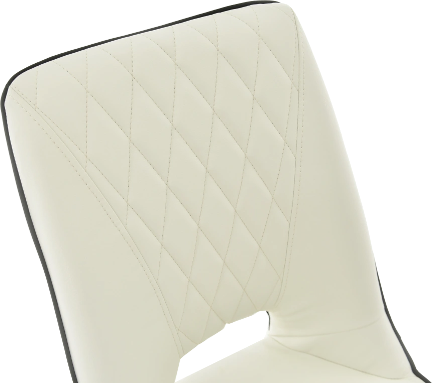 Стул Эльзас, мягкий, батлер 08, нитро блэк, экокожа, каркас хром