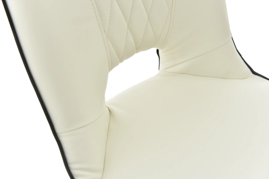 Стул Эльзас, мягкий, батлер 08, нитро блэк, экокожа, каркас хром