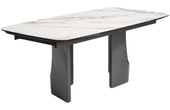 Обеденный раздвижной стол Birger 200, KL-188, контрастный мрамор, итальянская керамика
