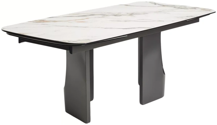 Обеденный раздвижной стол Birger 200, KL-188, контрастный мрамор, итальянская керамика