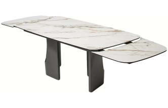 Обеденный раздвижной стол Birger 200, KL-188, контрастный мрамор, итальянская керамика