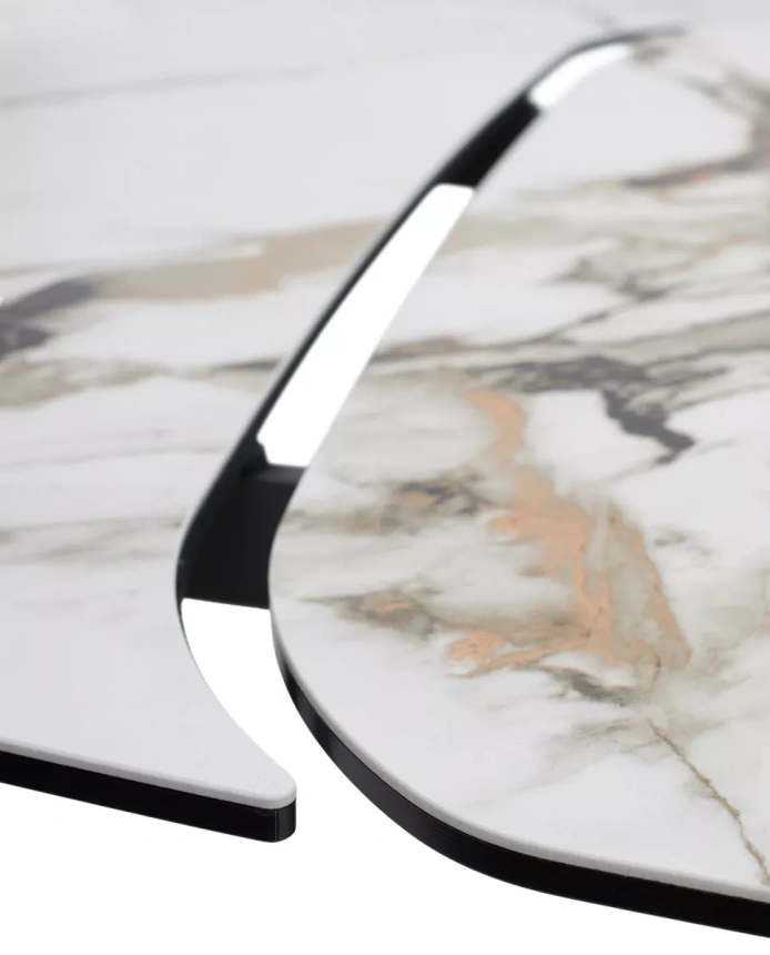 Обеденный раздвижной стол Birger 200, KL-188, контрастный мрамор, итальянская керамика