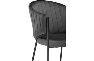 Стул Kortni, на металлокаркасе, dark grey / black