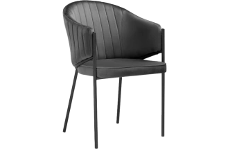 Стул Kortni, на металлокаркасе, dark grey / black