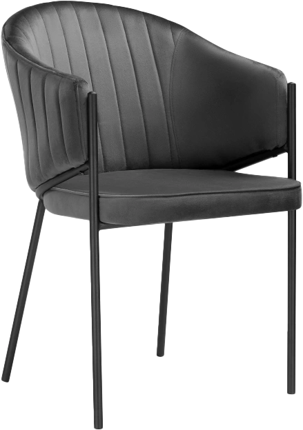 Стул Kortni, на металлокаркасе, dark grey / black