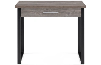 Кухонный раздвижной стол Ибби, 90(128)х64х77, рошелье / черный матовый