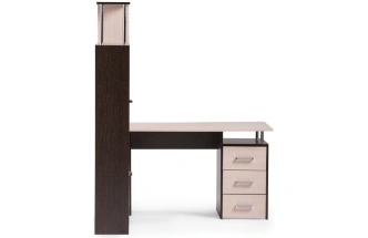 Стол компьютерный левый КС-15, венге / дуб молочный левый