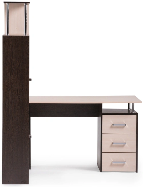 Стол компьютерный левый КС-15, венге / дуб молочный левый