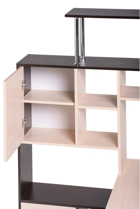 Стол компьютерный левый КС-15, венге / дуб молочный левый