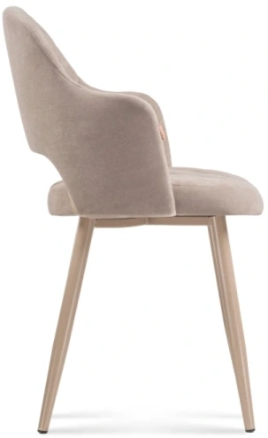 Стул Гутрид, на металлокаркасе, ромбы спереди, капучино