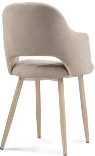 Стул Гутрид, на металлокаркасе, ромбы спереди, капучино