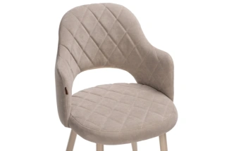 Стул Гутрид, на металлокаркасе, ромбы спереди, капучино