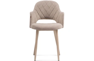 Стул Гутрид, на металлокаркасе, ромбы спереди, капучино