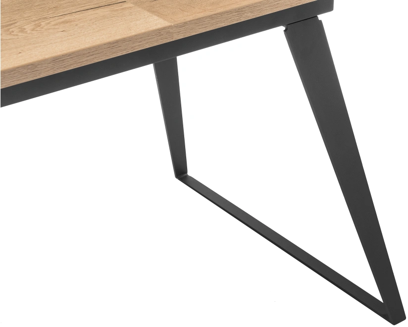 Кухонный обеденный раздвижной стол Кхал, 140(180)х80х78, галифакс графит / натуральный