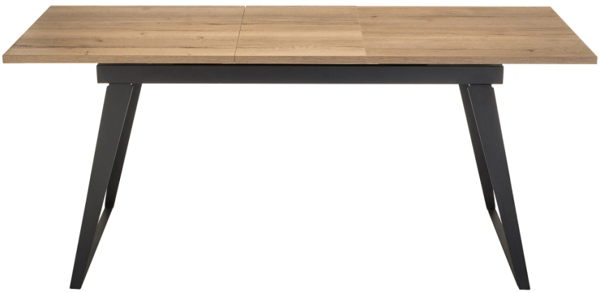 Кухонный обеденный раздвижной стол Кхал, 140(180)х80х78, галифакс графит / натуральный