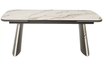 Обеденный раздвижной стол Valdemar 180, KL-188, итальянская керамика, стекло, каркас темно-серый