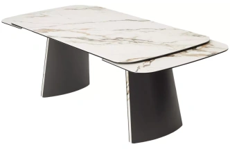 Обеденный раздвижной стол Valdemar 180, KL-188, итальянская керамика, стекло, каркас темно-серый