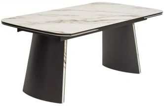 Обеденный раздвижной стол Valdemar 180, KL-188, итальянская керамика, стекло, каркас темно-серый