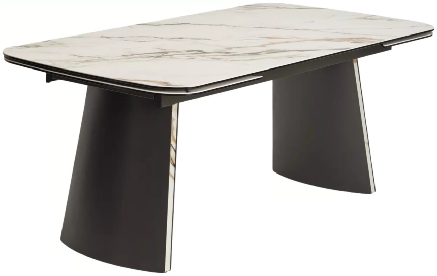 Обеденный раздвижной стол Valdemar 180, KL-188, итальянская керамика, стекло, каркас темно-серый