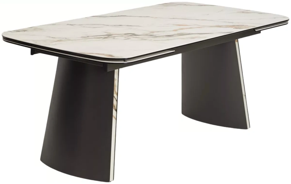 Обеденный раздвижной стол Valdemar 180, KL-188, итальянская керамика, стекло, каркас темно-серый