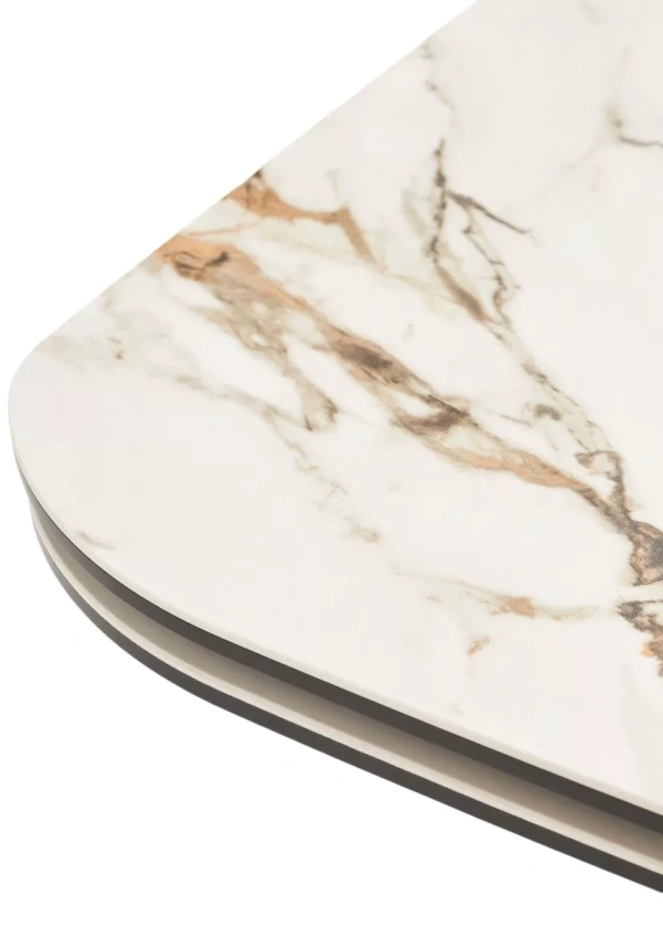 Обеденный раздвижной стол Valdemar 180, KL-188, итальянская керамика, стекло, каркас темно-серый