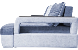 Диван угловой Лотос 2, угол правый, Fresca brilliant, Fresca ocean, Венге