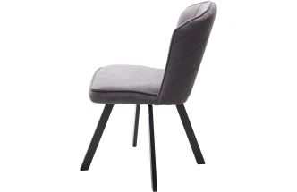 Стул Mode, мягкий, поворотный, B28 темно-серый, велюр, черный каркас