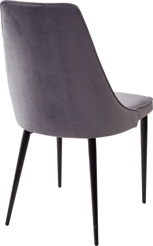Стул Nepal-P, мягкий, серый #27, велюр, черный каркас 