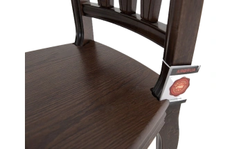 Стул Кабриоль, деревянный, жесткий, орех темный