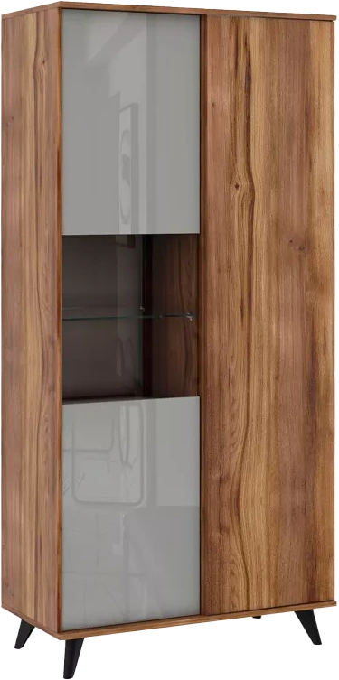 Гостиная модульная Онтарио 1, Дуб Барокко янтарный / Серый Асфальт глянец