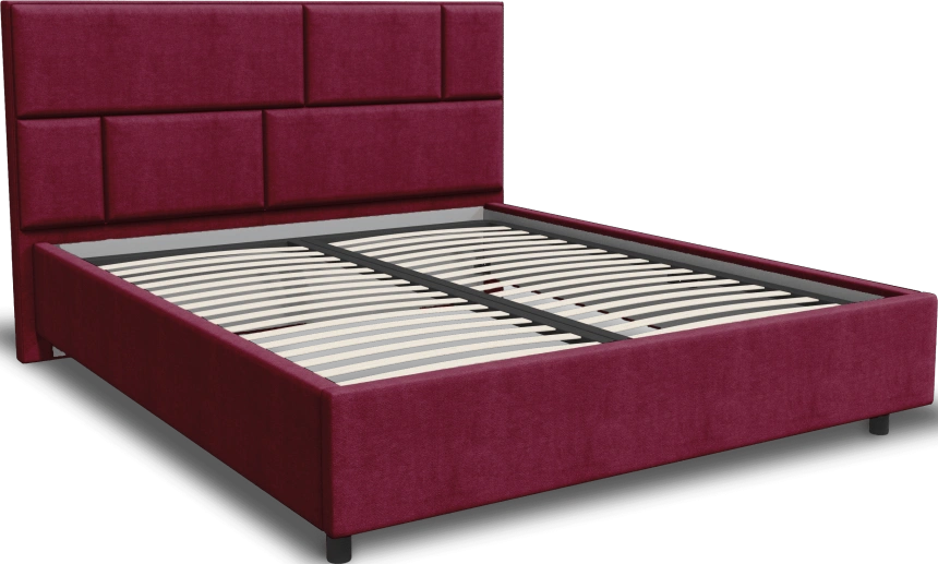 Кровать Невада 4, мягкая, двуспальная, 180x200, Selfie merlot