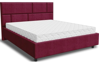 Кровать Невада 4, мягкая, двуспальная, 180x200, Selfie merlot