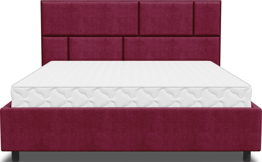 Кровать Невада 4, мягкая, двуспальная, 180x200, Selfie merlot