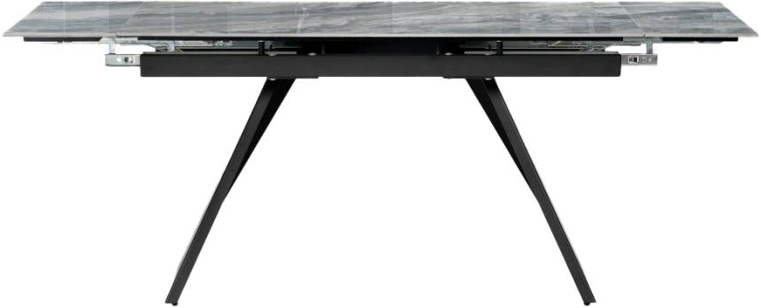 Кухонный обеденный раздвижной Хорсборо, 140(200), керамика, оробико, каркас черный