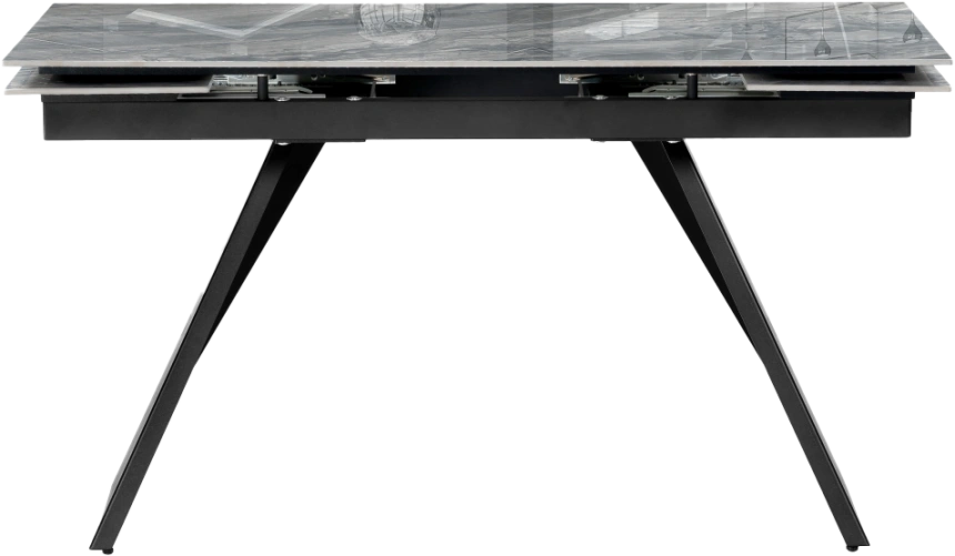 Кухонный обеденный раздвижной Хорсборо, 140(200), керамика, оробико, каркас черный