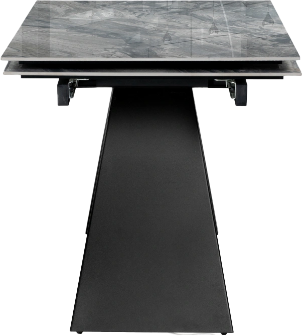 Кухонный обеденный раздвижной Хорсборо, 140(200), керамика, оробико, каркас черный