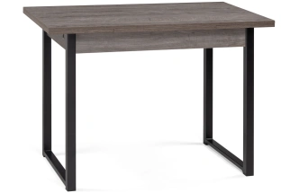 Кухонный раздвижной стол Форли, 110(170)х67х77, рошелье / черный матовый