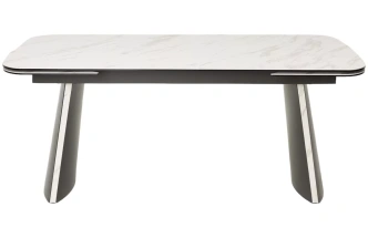 Обеденный раздвижной стол Valdemar 180, KL-99, итальянская керамика, стекло, каркас темно-серый