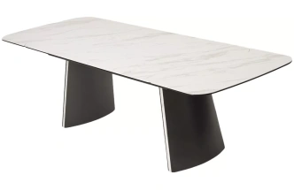 Обеденный раздвижной стол Valdemar 180, KL-99, итальянская керамика, стекло, каркас темно-серый