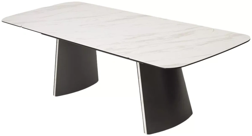 Обеденный раздвижной стол Valdemar 180, KL-99, итальянская керамика, стекло, каркас темно-серый