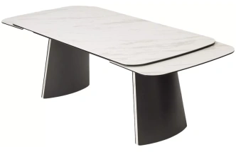 Обеденный раздвижной стол Valdemar 180, KL-99, итальянская керамика, стекло, каркас темно-серый