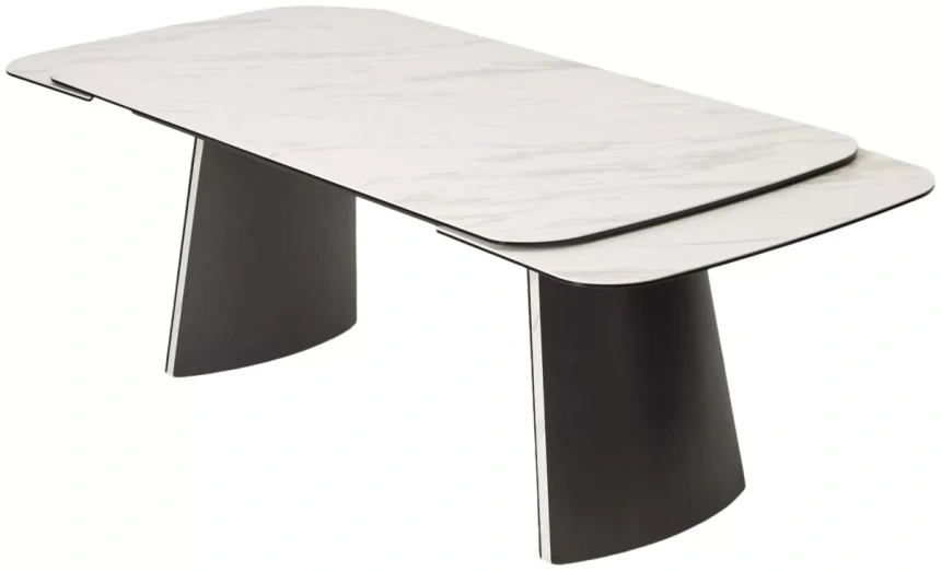 Обеденный раздвижной стол Valdemar 180, KL-99, итальянская керамика, стекло, каркас темно-серый