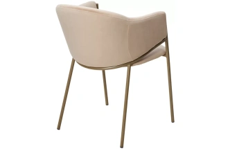 Стул Дилл, мягкий, H-06 бежевый, велюр, шампань 