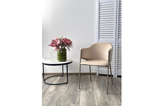 Стул Дилл, мягкий, H-06 бежевый, велюр, шампань 