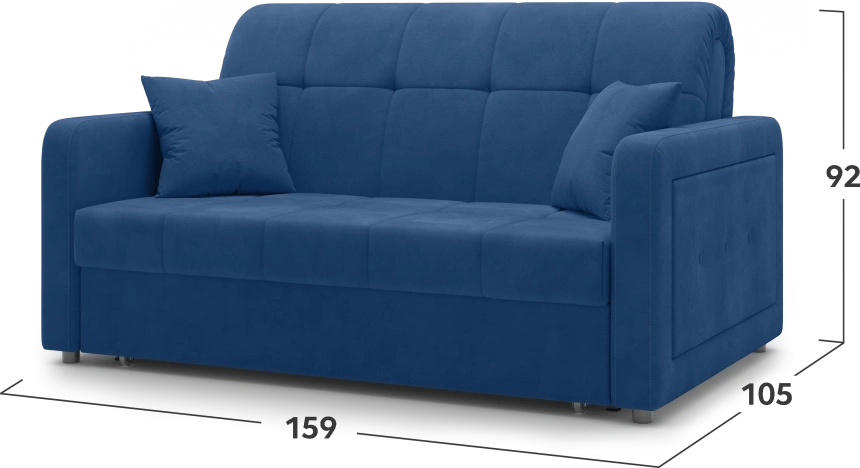 ​Диван прямой Инсбрук 140, модель 063, Balance 784​ (синий)