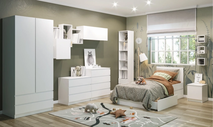 Шкаф двухдверный Мадера, белый