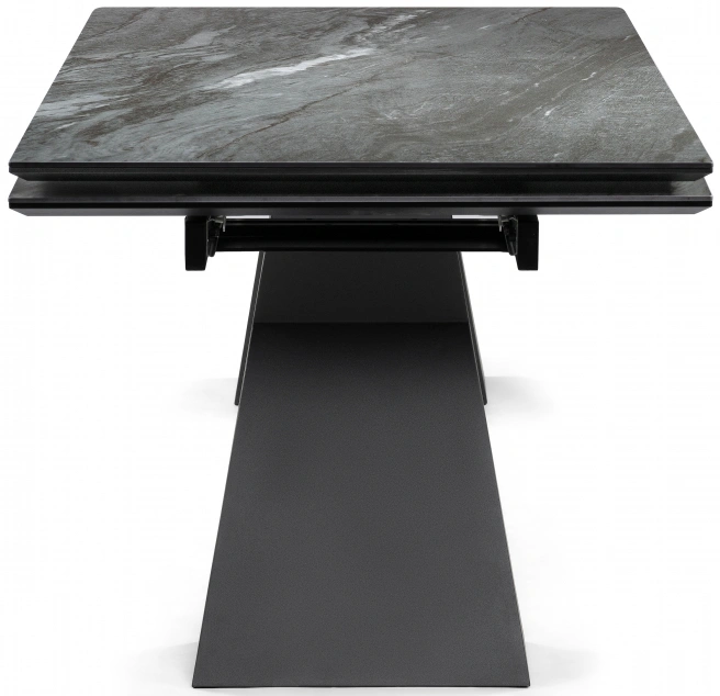 Обеденный раздвижной стол Денхольм, 240(300)х100х75, керамика, mosco nero matt / черный