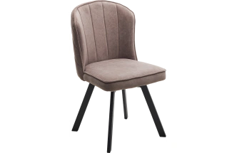 Стул Mode, мягкий, поворотный, B5 капучино, велюр, черный каркас