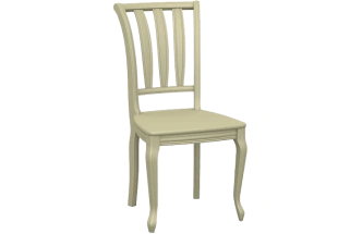 Стул Кабриоль, деревянный, жесткий, слоновая кость